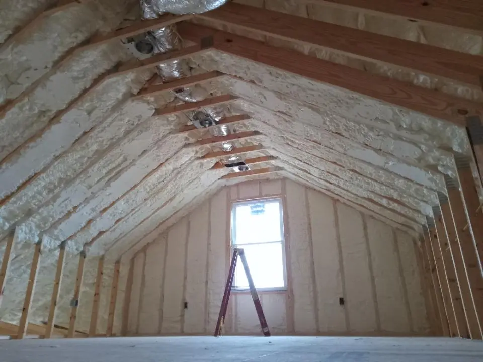 Spray foam roofing application for Crawl Space Insulation project in Weston